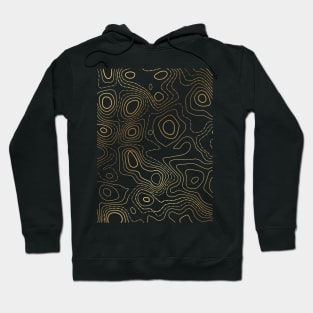 Golden  Pattern topographic Hoodie